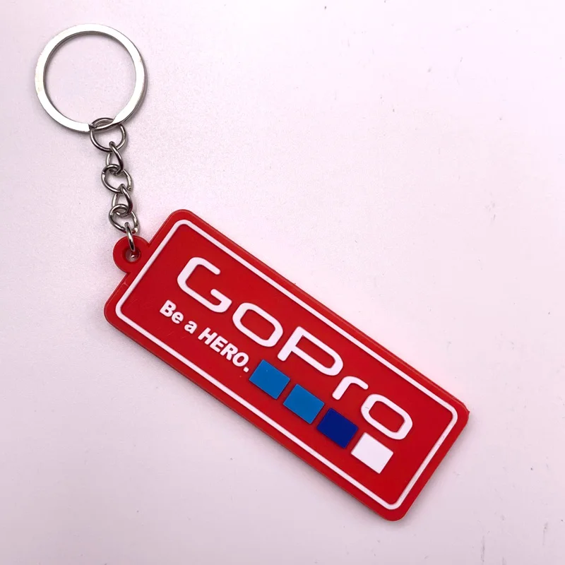 Двухсторонний Печатный автомобильный Стайлинг резиновый брелок для ключей GoPro |