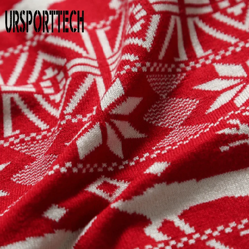 2020 New Mens Christmas Sweater Autumn Winter Pullover Deer Printed Long Sleeve Thicken Warm O-Neck Knitted Sweaters Men | Мужская