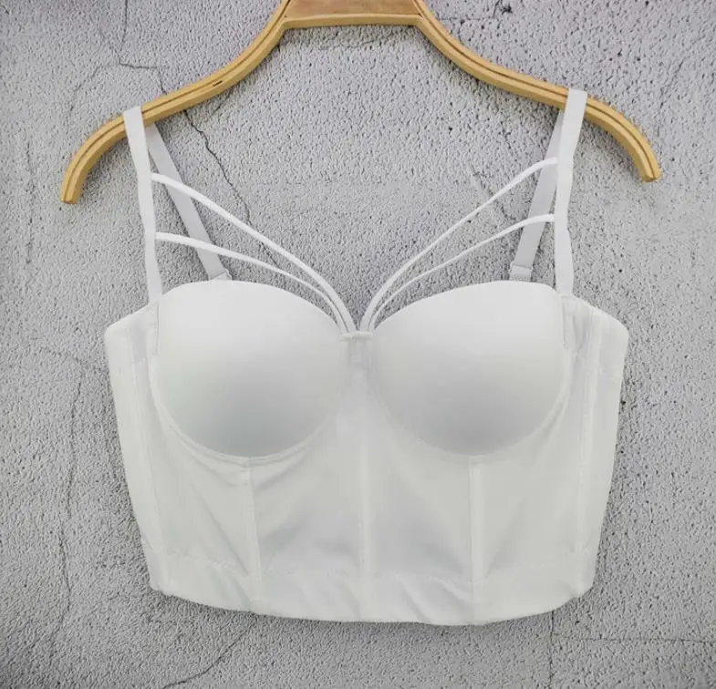 

Mesh Push Up Bralet Women's Corset Bustier Bra Night Club Party long sexy Cropped Top Vest Plus Size Crop Tops