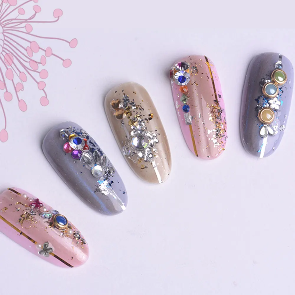RS Стразы для ногтей украшения смешанные аксессуары используется с липким гелем