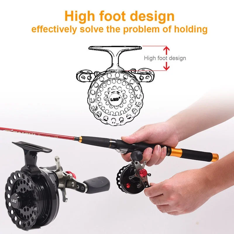 LEO DWS60 4 + 1BB 2.6:1 65MM Fly Fishing Reel Wheel with High Foot Reels Wheels | Спорт и развлечения