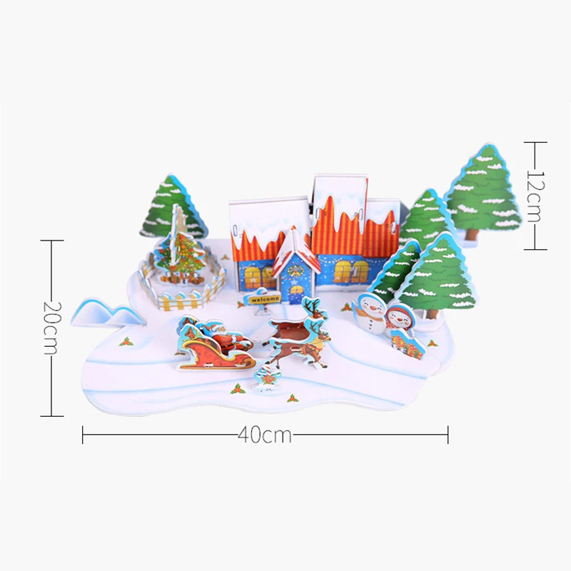 3D рождественские наборы пазлов пенная доска развивающие игрушки Новогодние