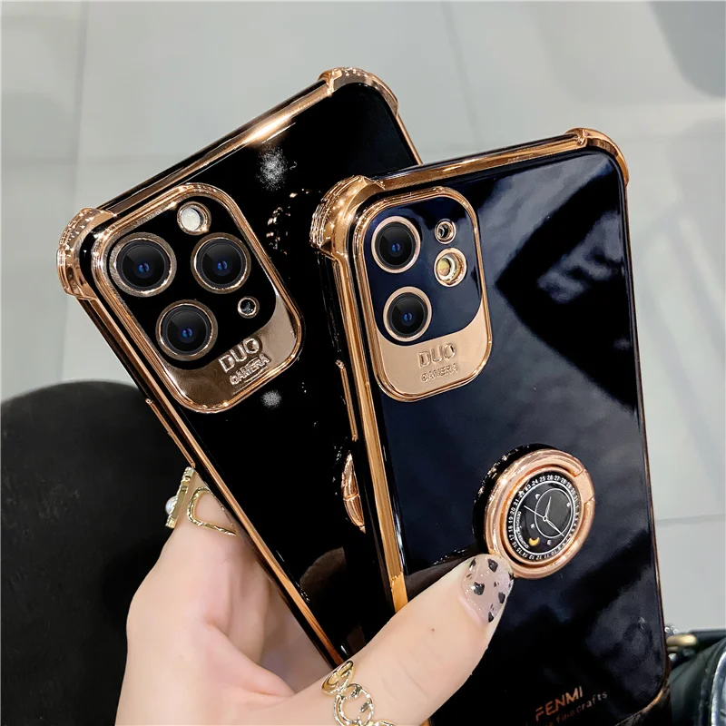 Nadege Luxury black bling plating Phone Case For iPhone 14 13 12 Pro Max 7 8 Plus X XS XR 11pro MAX 11 Pro 12mini SE Soft cover