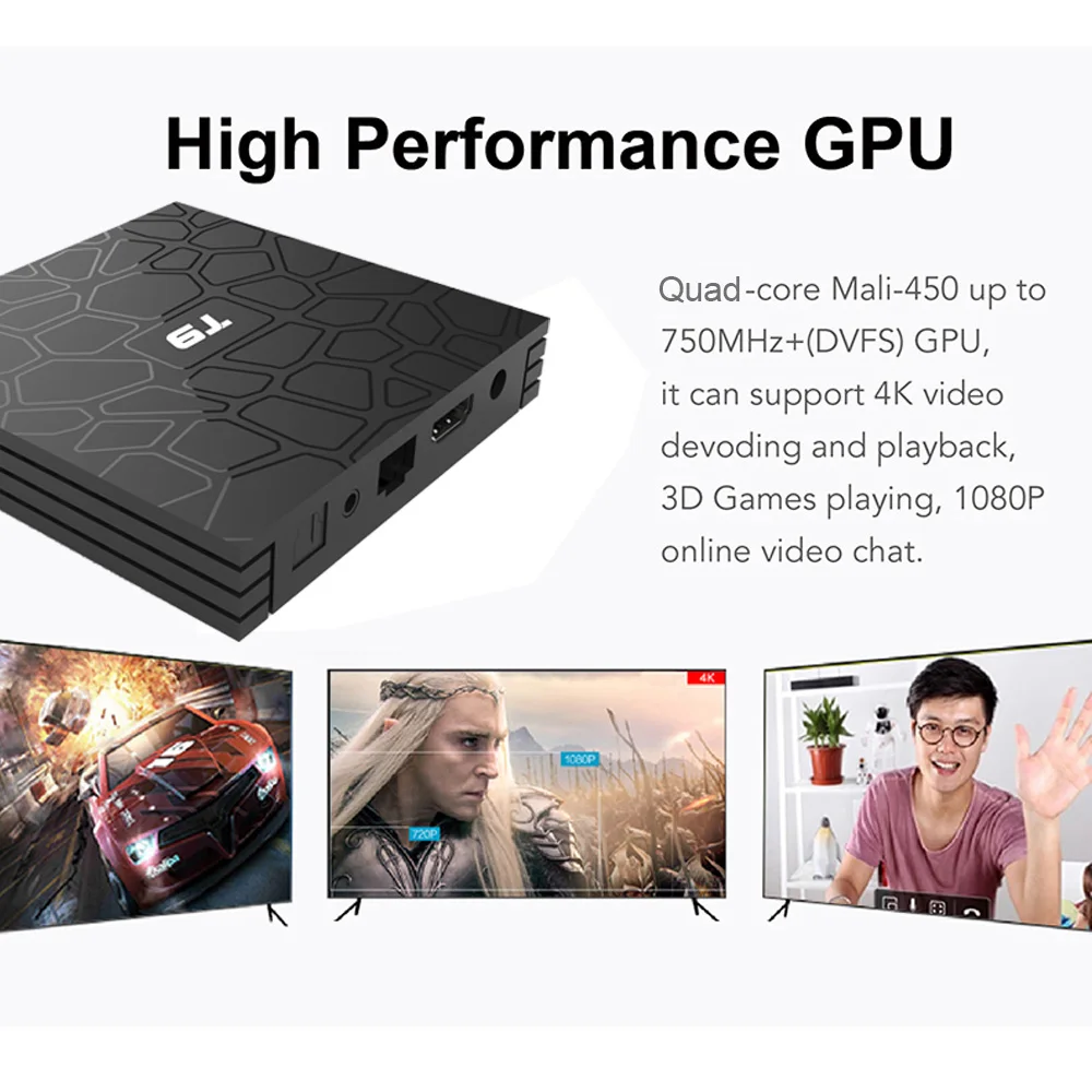 T9 Android 8 1 ТВ приставка 4 Гб 64 RK3328 четырехъядерный 4GB32BG USB 3 0 Smart 4K опционально 2 4G/5G