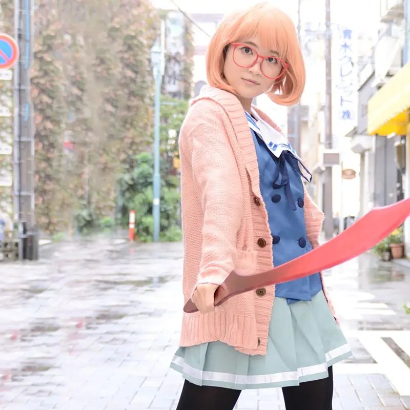 Модные костюмы для косплея Аниме Kyokai no Kanata женский кардиган свитер Прямая