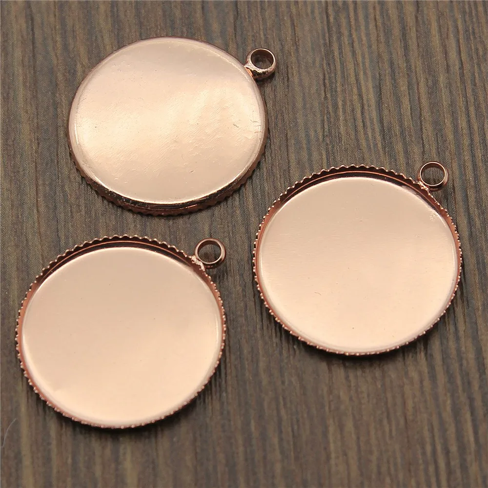 

10pcs 6 Colors 20/25/30mm Sawtooth Edge Cabochon Base Setting Pendant Tray