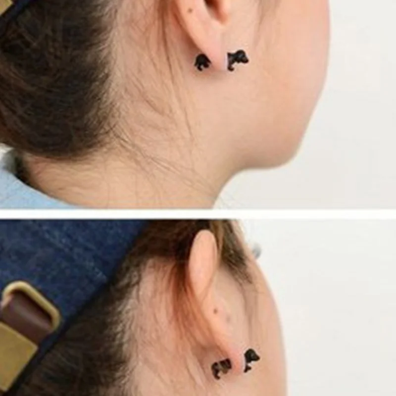 В стиле панк модные милые мужские и женские 3D щенок собака животное Манжеты Ухо