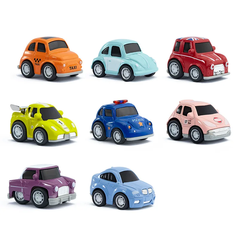 

Baby Toy Car Inertial Engineering Pull Back Car Toys for Children Taxi Toy Fall Vehicle Cartoon Model Mini Car Kids Toys Gifts