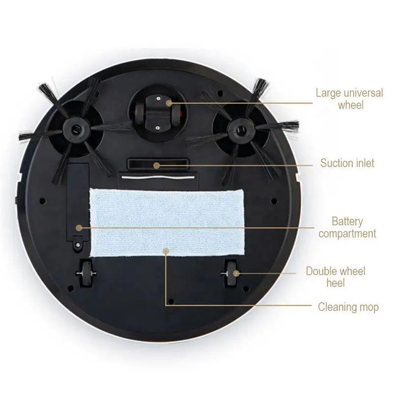 

ZHENBAO Robot Vacuum Set 1200mAh Battery Capacity Household 4 In 1 Smart Vacuum Cleaner For Pet Hair Carpet Hard Floor