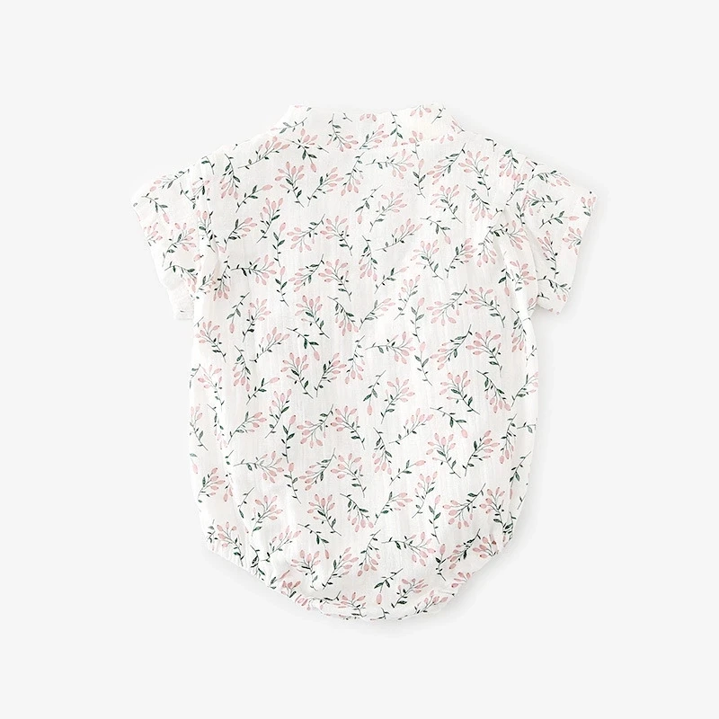 

3-18M Newborn Kimono Sleepwear Baby Girl Boys Rompers Jumpsuit Short sleeve Floral Print Bathrobe Summer Cute Baby Tied Kimono