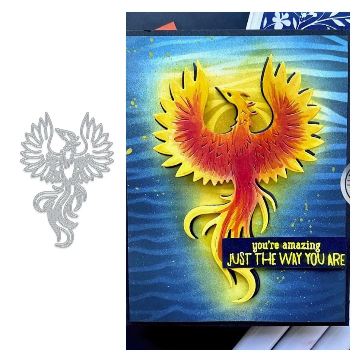 

Phoenix Metal Cutting Die Scrapbook Embossed Paper Card Album Craft Template Cut Die Stencils New for 2021 Arrive