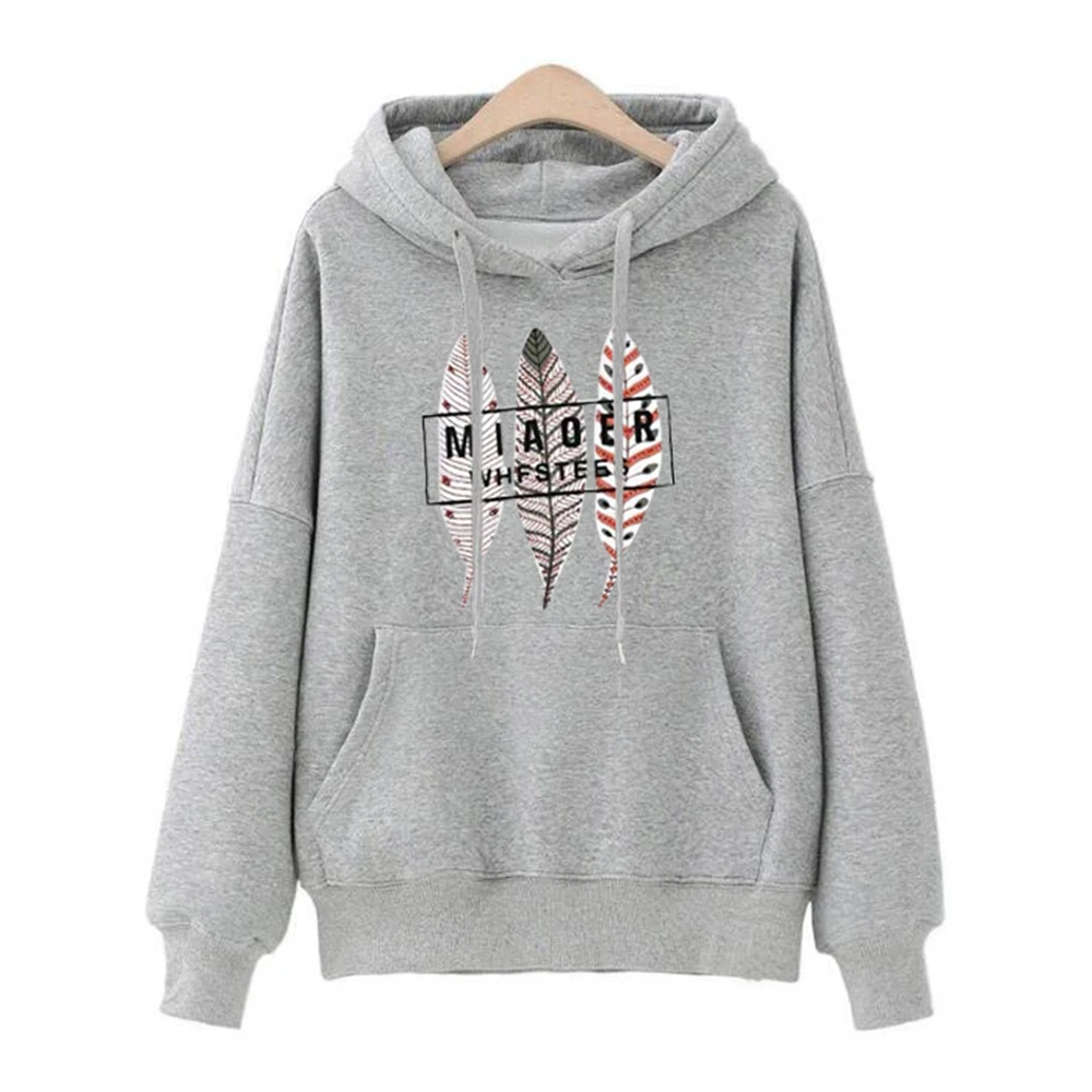 Осенне-весенние женские толстовки 2019 Повседневная Толстовка с рисунком