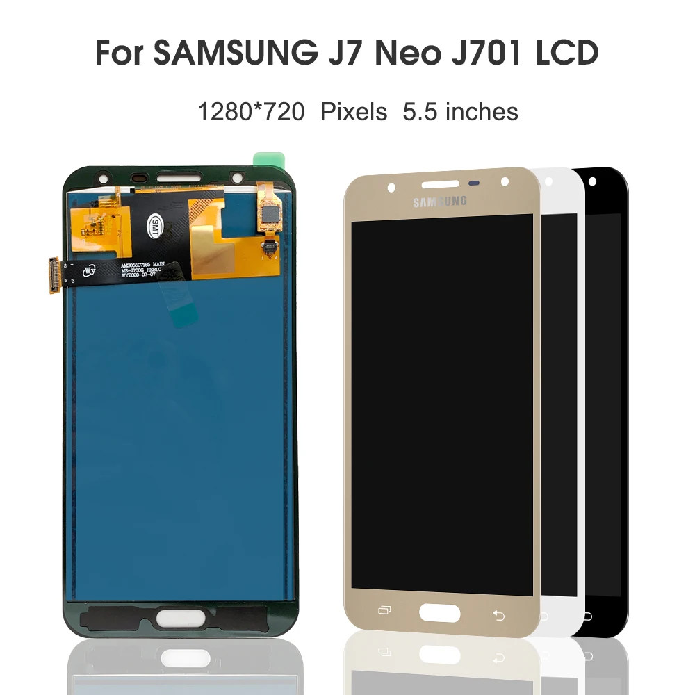 100% протестированный ЖК-дисплей для SAMSUNG Galaxy J7 Neo с сенсорным экраном в сборе