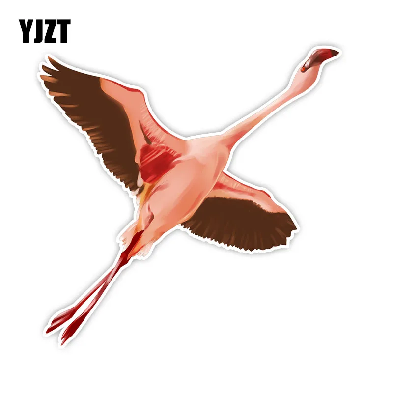 

YJZT 15,2 см * 15,5 см персонализированные животные Фламинго в полете ПВХ автомобиля стикеры Наклейка C29-1134