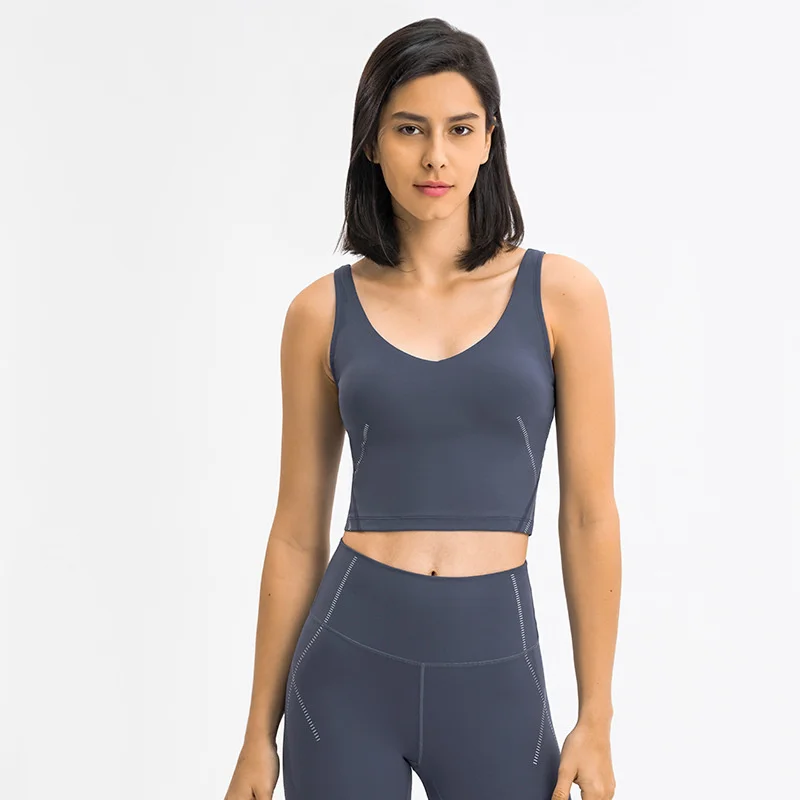 

Женский спортивный топ MYS, жилет с эффектом пуш-ап для занятий йогой, бюстгальтер для тренировок с мягкими чашечками, пикантная быстросохнущая эластичная дышащая майка для бега