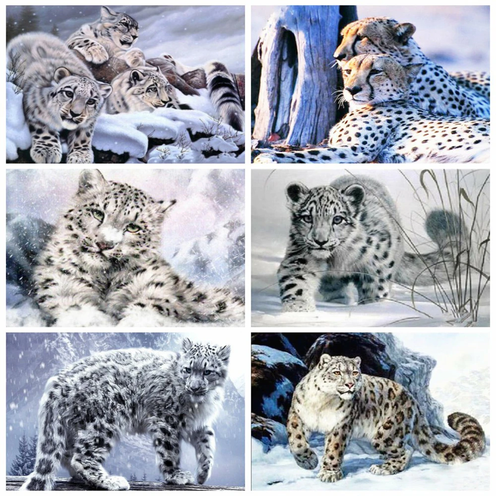 

EverShine 5D алмазная живопись «сделай сам», леопардовая вышивка бисером, Алмазная мозаика, полный квадратный закат, вышивка крестиком, животное,...