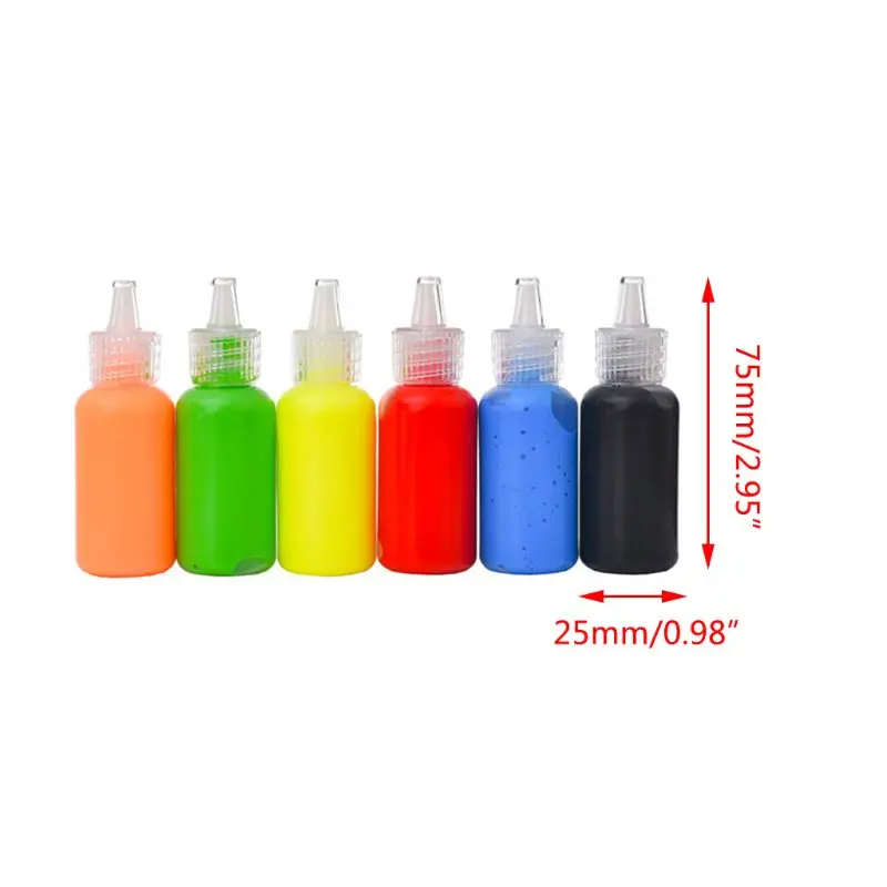 

1 Set 6/12Colors 3D Acrylic Pigment Watercolor Paint Drawing Art DIY Tool 63HE