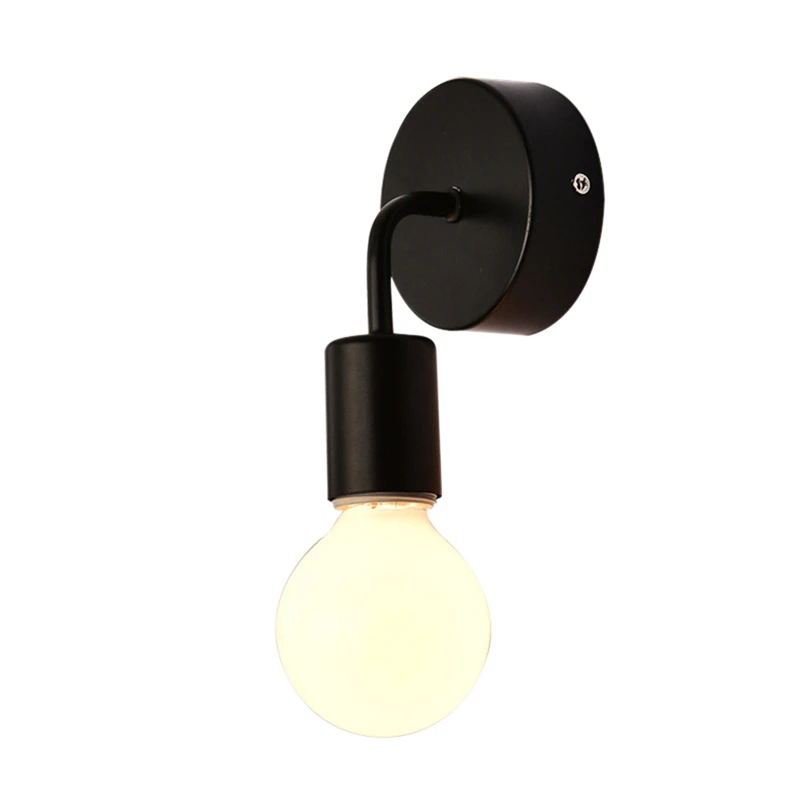 Черный чердак антикварный Железный простой настенный светильник американский