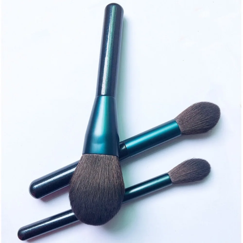 

8pcs/set of indigo blue makeup brushes, soft man-made fiber makeup brush set, bare brush, bagless, suitable for beginners