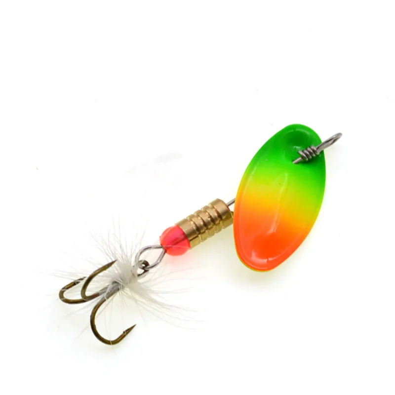 4 шт./лот рыболовные приманки радужного цвета блесна для форели Металлические