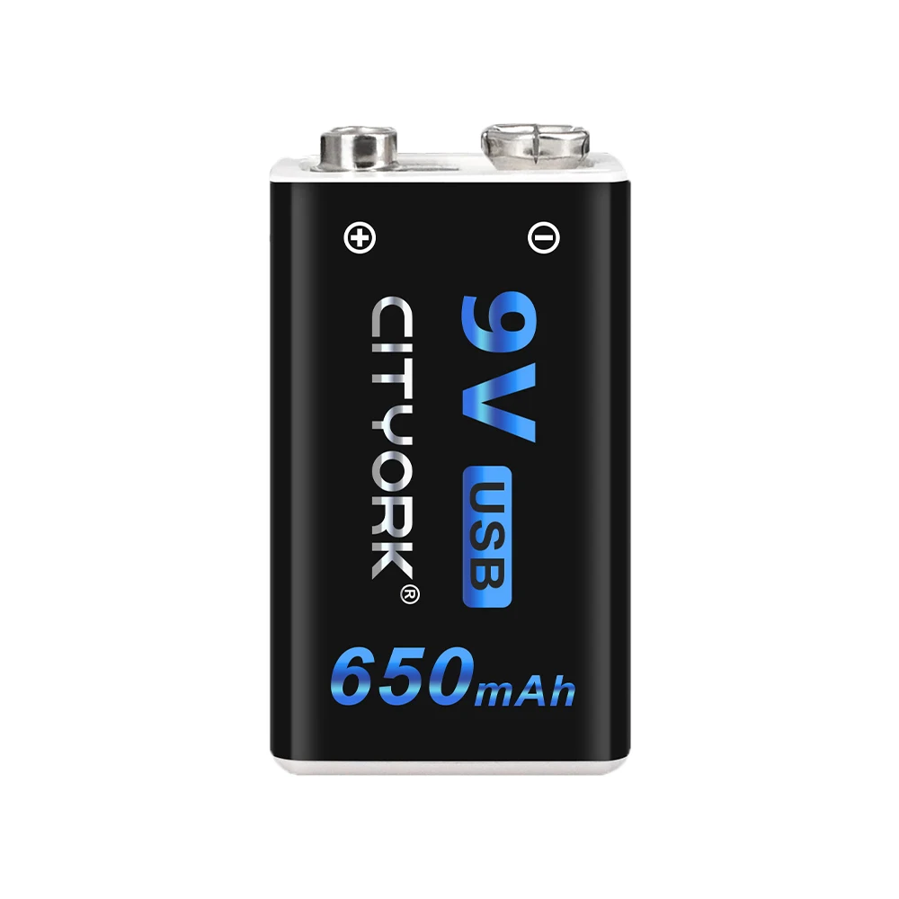 Micro USB 9 В литиевая аккумуляторная батарея 650 мАч литий-ионные батареи 6F22 для