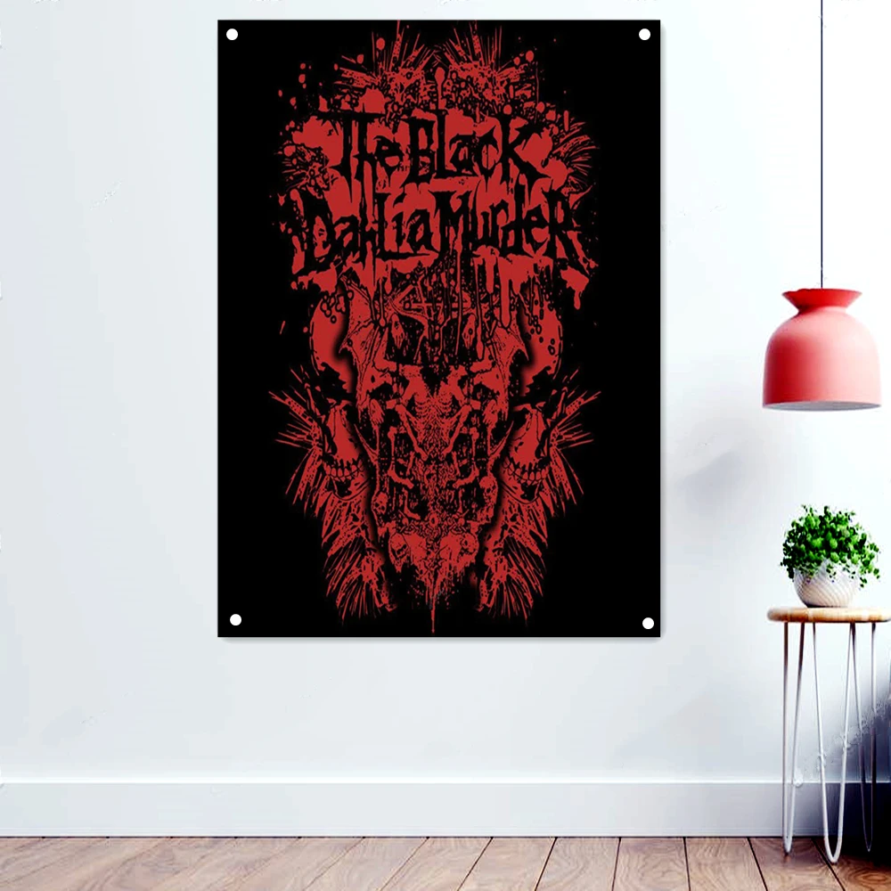 

Macabre Art Wallpaper Banners Wall Decoration Death Metal Artist Posters Scary Bloody Drawing Rock Band Icon Flags Tapestry Gift