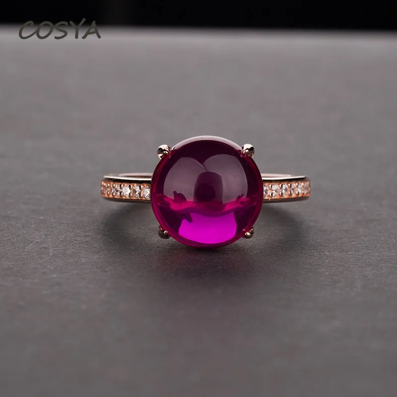 

Женское полупрозрачное кольцо COSYA, из серебра 100% пробы, 10 х10 мм