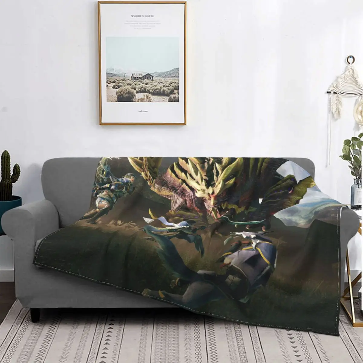 

Пледы Monster Hunter для игр, портативные теплые одеяла для постельного белья, для путешествий