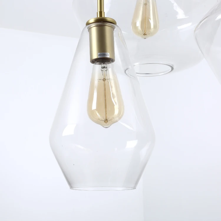 27 современный подвесной светильник из выдувного стекла для ресторана с