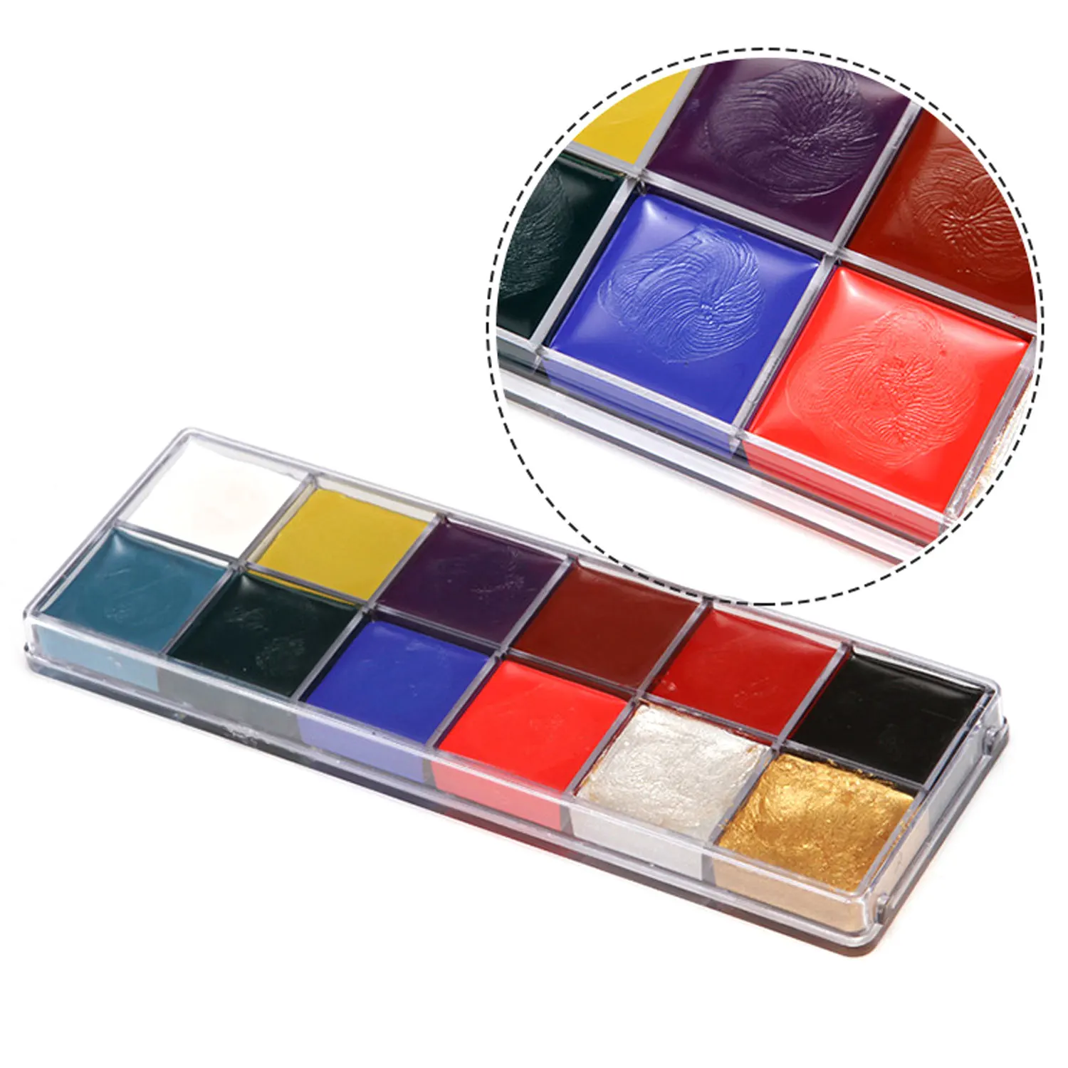12-Colorlip liquid pigment rushes for Halloween Theatre Performances Masquerade Role Play Cosplay Party tattoo ink set