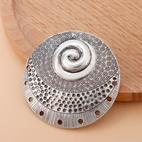 5pcslot silver color spiral swirl vortex large round charms pendants bohemia boho for necklace jewelry making accessories