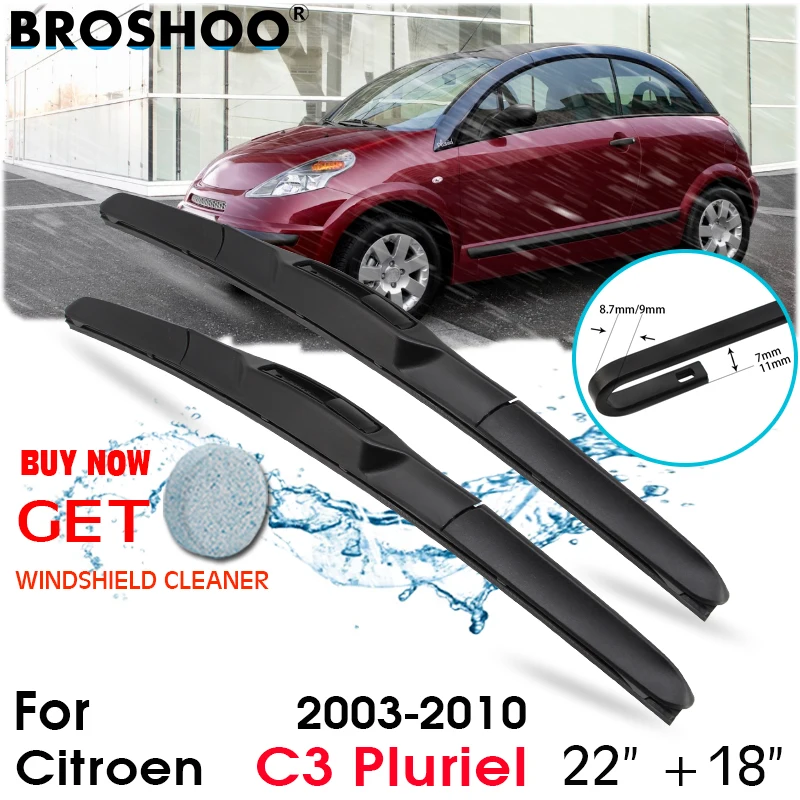 Car Wiper Blade Front Window Windscreen Windshield Wipers Blades Auto Accessories For Citroen C3 Pluriel 22"+18" 2003-2010