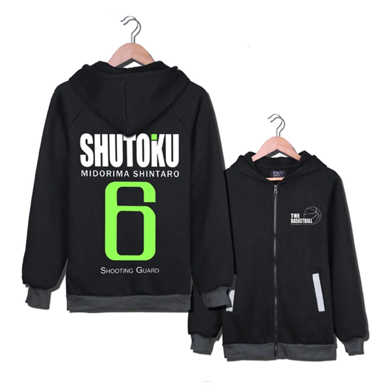 Толстовка флисовая для косплея Kuroko черная кофта без корзины хлопковое пальто