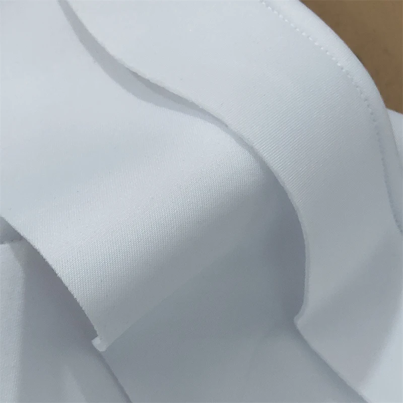 

Newest HIGH STREET Fashion 2021 Designer Blouse Women's One-Shoulder Strapless Ruffles Crop Top Blouse Shirt