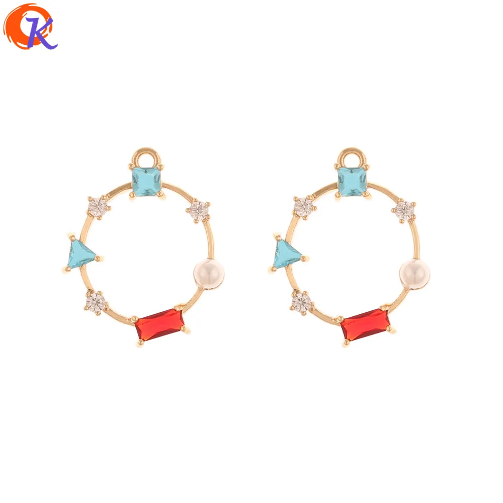 

Cordial Design 20Pcs 17*21MM Jewelry Accessories/CZ Charms/Earring Findings/Genuine Gold Plating/Hand Made/DIY Making/Pendant