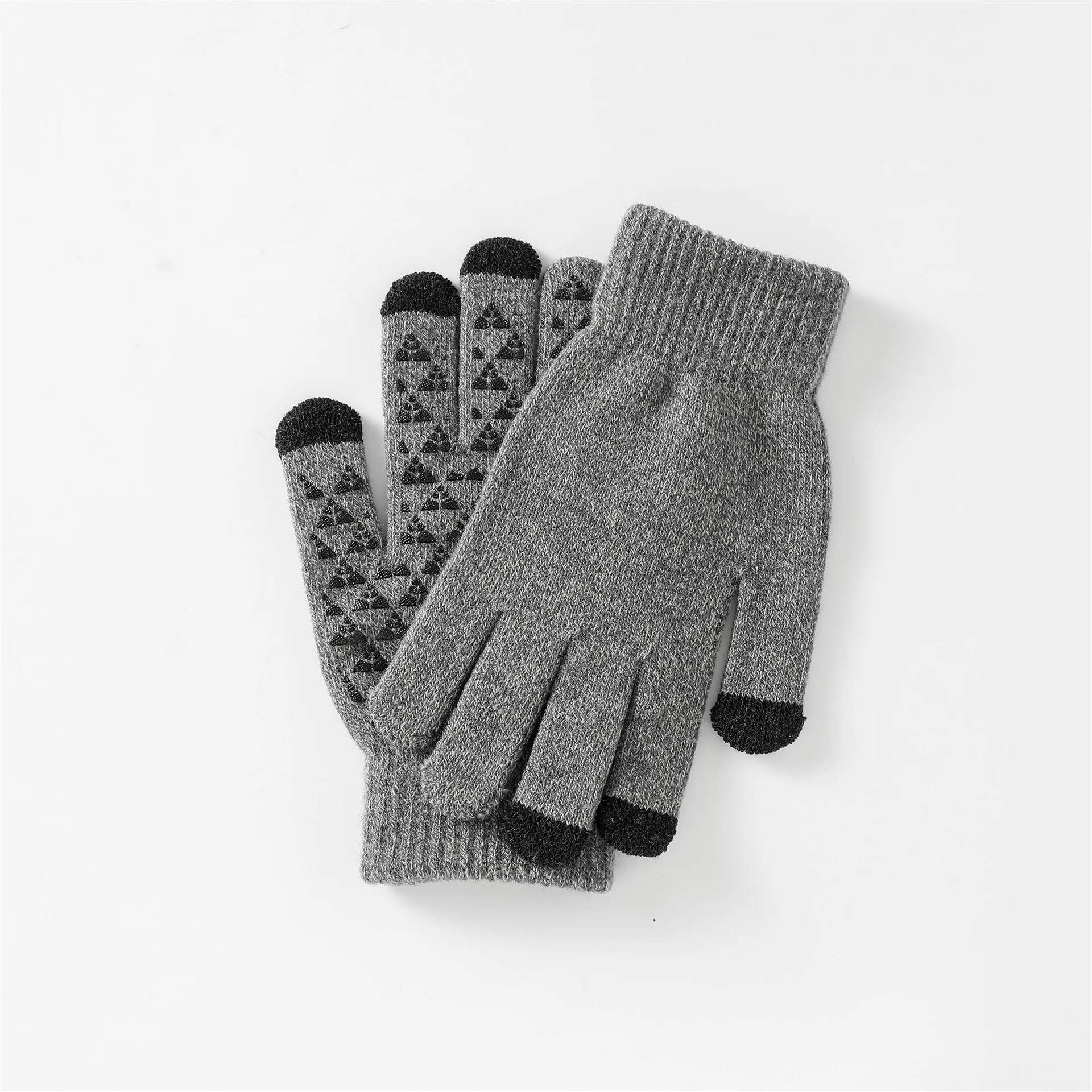 

Touch Screen Gloves Men Women A Full Finger Non-Slip Thickening Thermal Knitted Wool Gloves