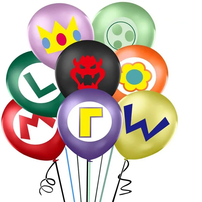 

16 шт., декоративные латексные детские игрушки «супер Мэри Марио»