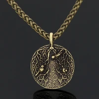 vintage exquisite tree of life bird mens pendant necklace long sweater chain jewelry on the neck alloy animal pendant