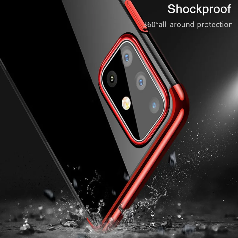 Блестящий силиконовый чехол с покрытием мягкий из ТПУ для Samsung Galaxy A51 A515 2020 A71 A715