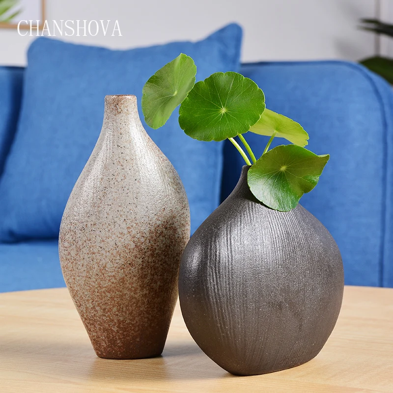 CHANSHOVA stoneware vase Zen Chinese retro floral pottery ornaments ceramic home classic decoration Classic | Дом и сад