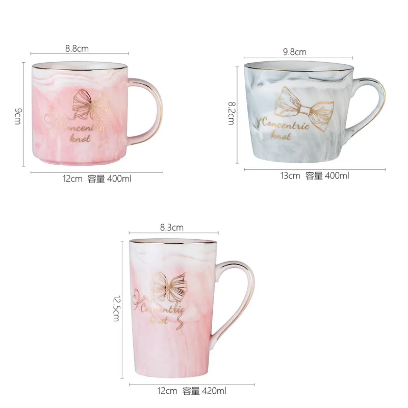 Европейские кофейные кружки Мраморная керамическая кружка для фотографий чашки