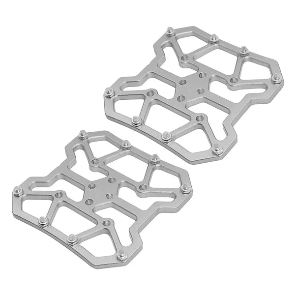 Titanium Пара алюминиевых сплавов MTB горный велосипед бесклипсовая педаль платформа адаптеры для SPD для KEO Запчасти для велосипеда легкий - Цвет: Titanium