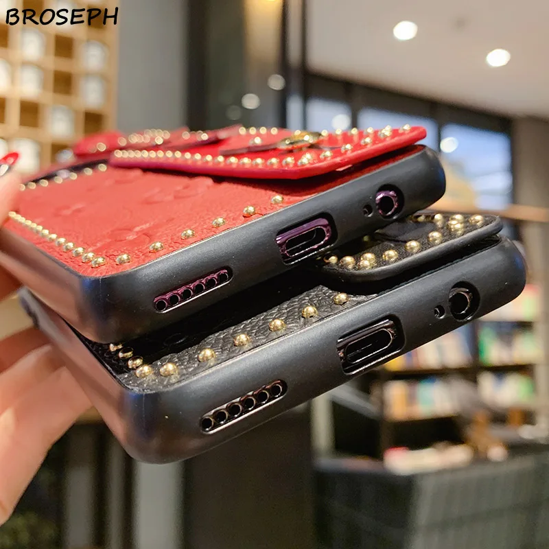 Кожаный чехол для телефона Huawei P20 P30 P40 Pro роскошный с ремешком Mate 20 30 20pro 30pro 20X Nova5