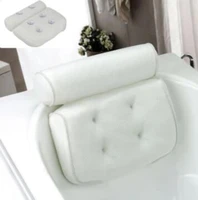 breathable 3d mesh spa bath pillow with suction cups neck and back support spa pillow for home hot tub bathroom accessories