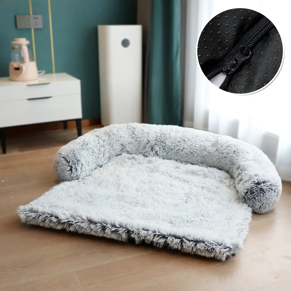 

Plush Blanket One-piece Pet Nest Pure Color Dog Kennel Soft Comfortable Cat Sofa Bed Removable Washable Accessories