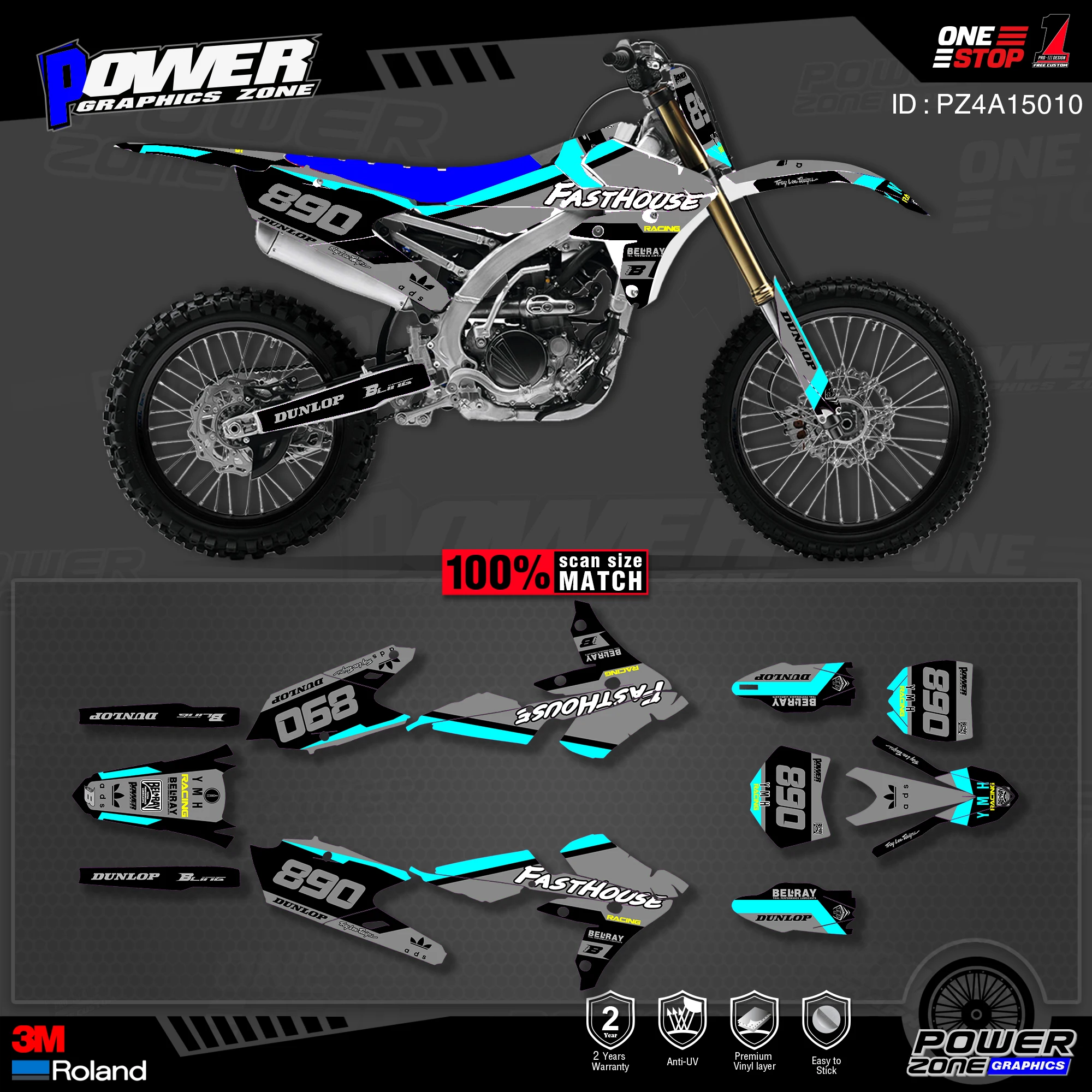 Персонализированные графические фоны PowerZone Team наклейки 3M набор наклеек для YAMAHA