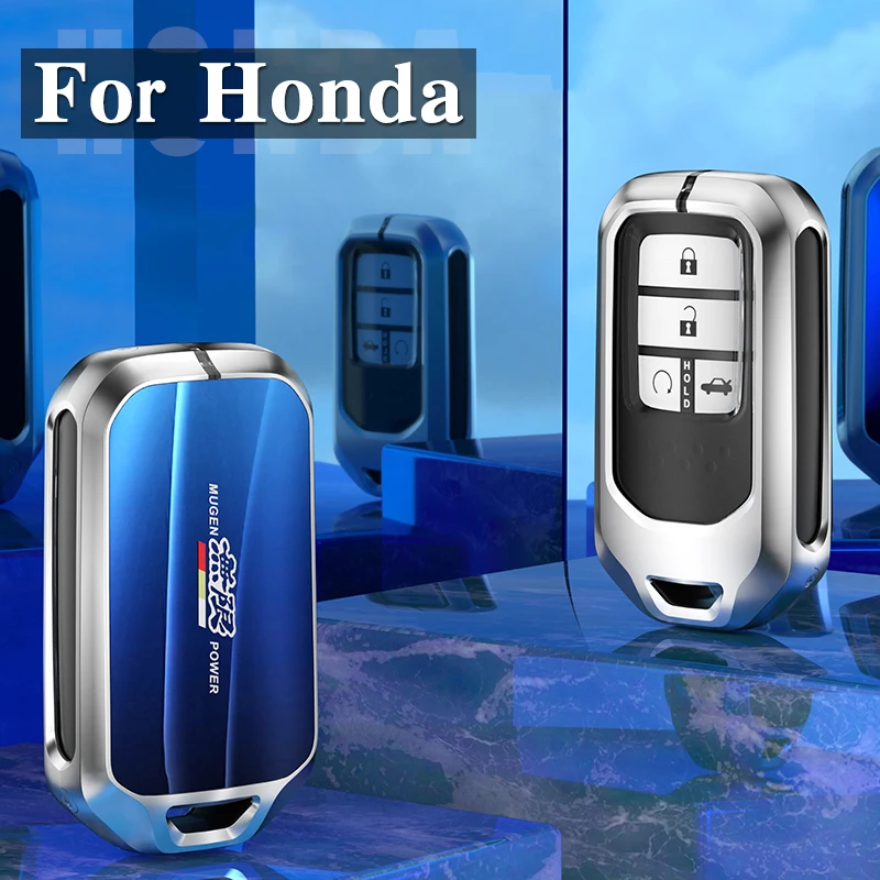 

For Honda Hrv Civic Accord CR-V Fit ODYSSEY CITY JZZE New style pattern High-end Aerospace zinc alloy car key case Key Cover