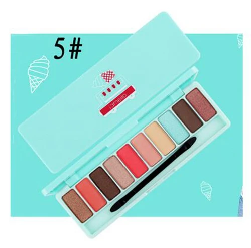 Color5 Makeup Luminous Eyeshadow Palette 10 Colors Matte Glitter EyeShadow Diamond Shimmer Eye Primer Eye Shadow - Цвет: Color5