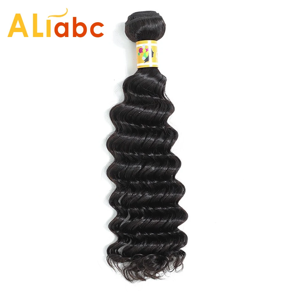 Aliabc Brazilian Deep Wave Hair Weave Bundles Human Natural Color Remy 8-28 inch Extensions Free Shipping | Шиньоны и парики