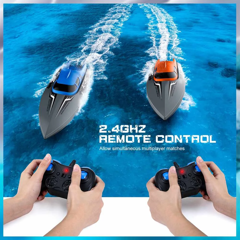 

Electric RC Boat 30+KM/H 2.4GHz High Speed Radio Remote Control Speedboat Racing Ship Rechargeable Steerable Boats Adults RC Toy